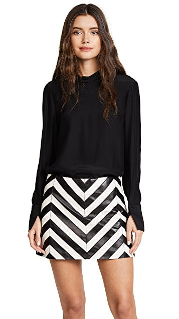 Knee Length Skirt - Women Real Lambskin Leather Slim Fit Skirt WS086 - Koza Leathers