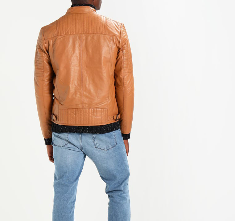 Biker Jacket - Men Real Lambskin Motorcycle Leather Biker Jacket KM280 - Koza Leathers