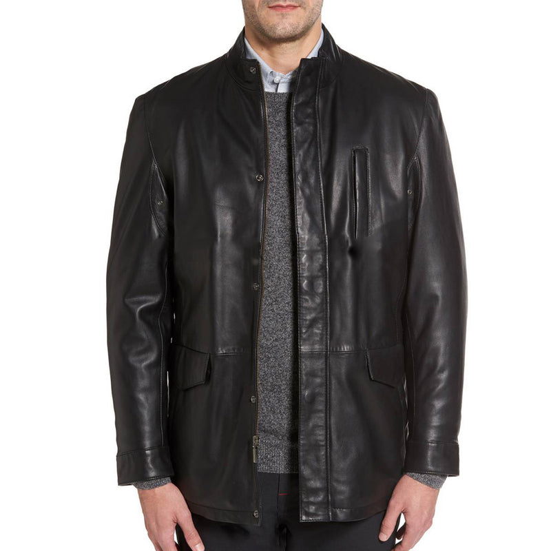 Biker Jacket - Men Real Lambskin Motorcycle Leather Biker Jacket KM349 - Koza Leathers