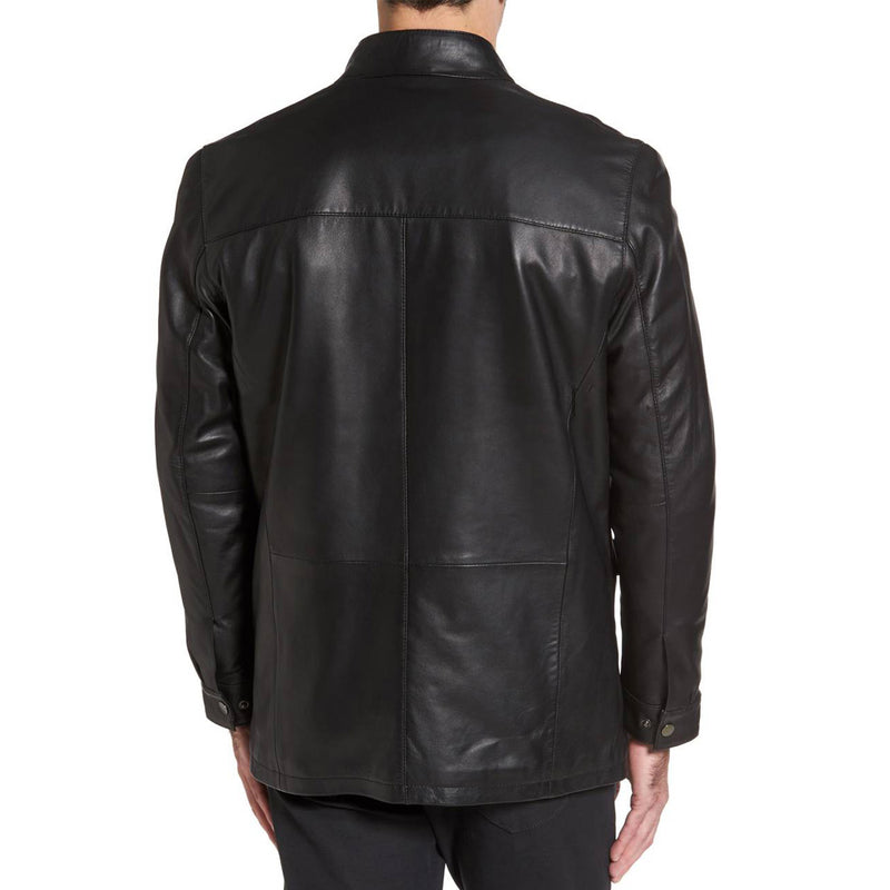 Biker Jacket - Men Real Lambskin Motorcycle Leather Biker Jacket KM349 - Koza Leathers