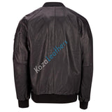 Koza Leathers Men's Genuine Lambskin Bomber Leather Jacket NJ031