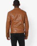 Biker Jacket - Men Real Lambskin Motorcycle Leather Biker Jacket KM651 - Koza Leathers
