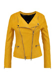 Biker / Motorcycle Jacket - Women Real Lambskin Leather Biker Jacket KW236 - Koza Leathers