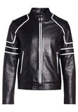 Biker Jacket - Men Real Lambskin Motorcycle Leather Biker Jacket KM281 - Koza Leathers