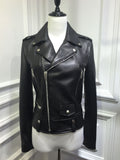 Biker / Motorcycle Jacket - Women Real Lambskin Leather Biker Jacket KW049 - Koza Leathers
