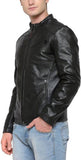 Biker Jacket - Men Real Lambskin Motorcycle Leather Biker Jacket KM430 - Koza Leathers