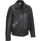 Koza Leathers Men's Genuine Lambskin Bomber Leather Jacket NJ032