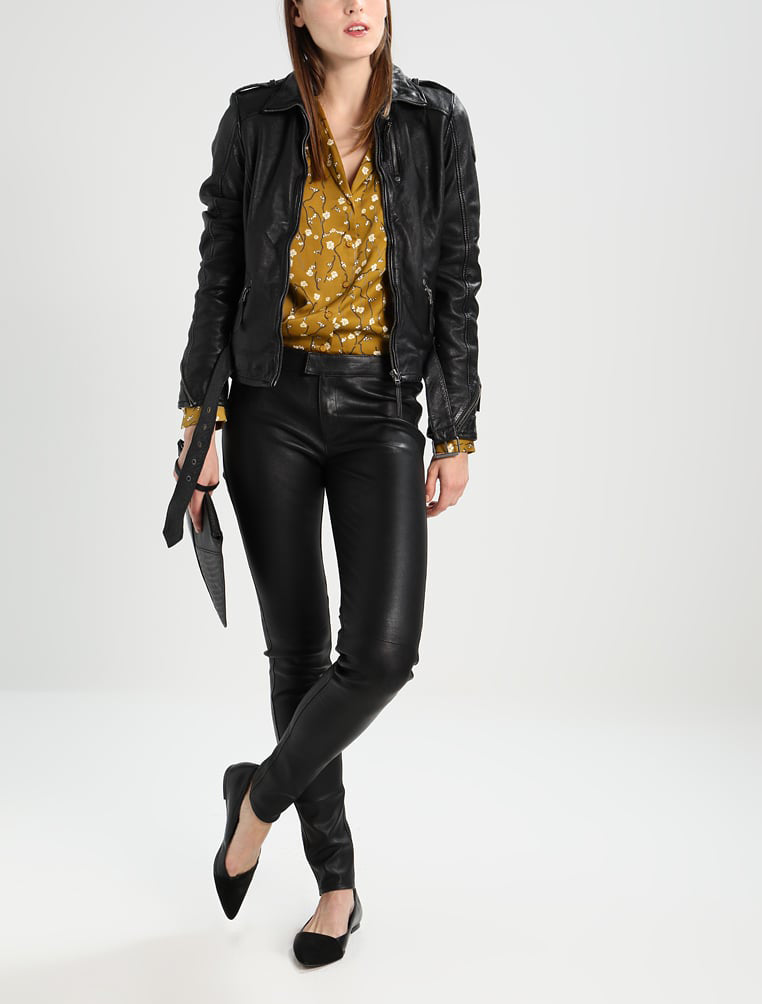 Biker / Motorcycle Jacket - Women Real Lambskin Leather Biker Jacket KW238 - Koza Leathers