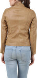 Biker / Motorcycle Jacket - Women Real Lambskin Leather Biker Jacket KW414 - Koza Leathers