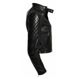 Biker / Motorcycle Jacket - Women Real Lambskin Leather Biker Jacket KW052 - Koza Leathers