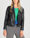 Biker / Motorcycle Jacket - Women Real Lambskin Leather Biker Jacket KW239 - Koza Leathers