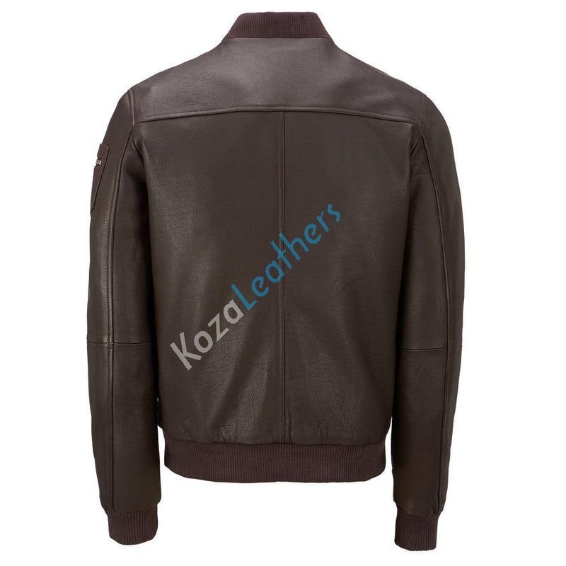 Biker Jacket - Men Real Lambskin Motorcycle Leather Biker Jacket KM182 - Koza Leathers