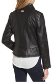 Biker / Motorcycle Jacket - Women Real Lambskin Leather Biker Jacket KW332 - Koza Leathers