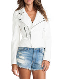 Biker / Motorcycle Jacket - Women Real Lambskin Leather Biker Jacket KW053 - Koza Leathers