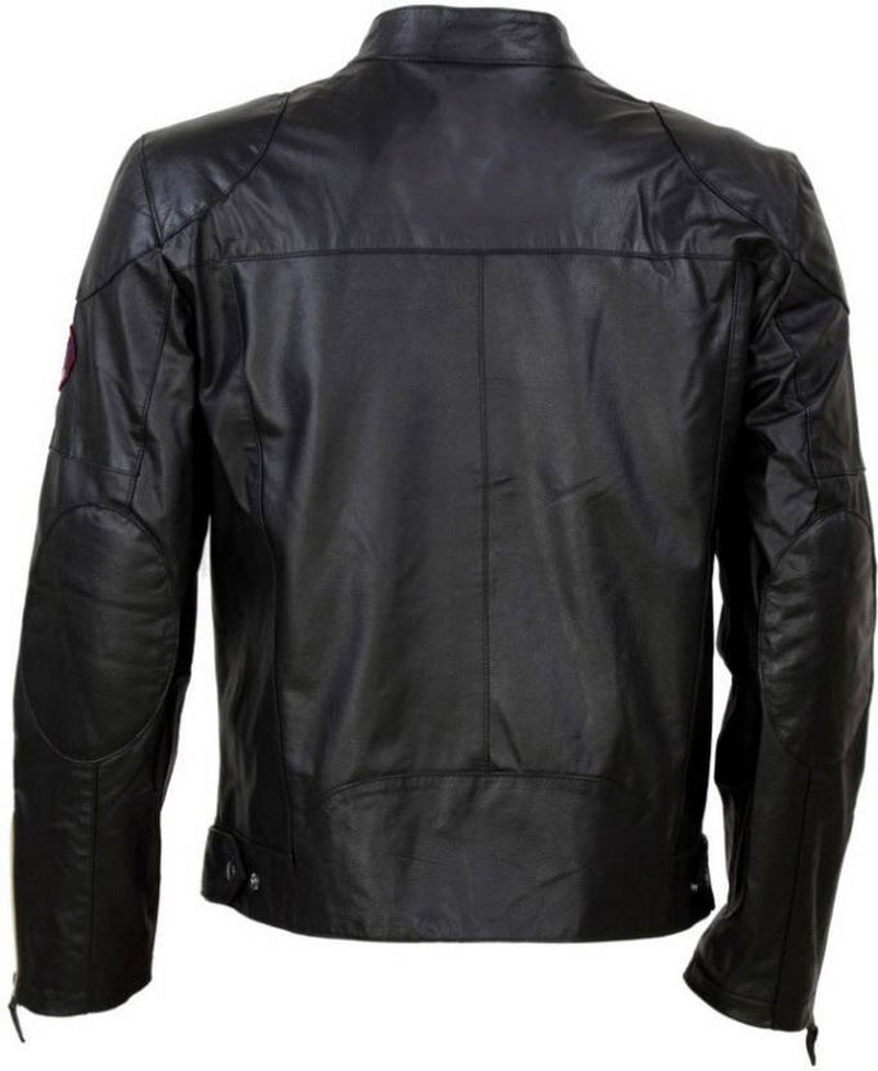 Biker Jacket - Men Real Lambskin Motorcycle Leather Biker Jacket KM433 - Koza Leathers