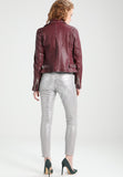 Biker / Motorcycle Jacket - Women Real Lambskin Leather Biker Jacket KW240 - Koza Leathers