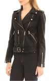 Biker / Motorcycle Jacket - Women Real Lambskin Leather Biker Jacket KW333 - Koza Leathers