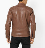Biker Jacket - Men Real Lambskin Motorcycle Leather Biker Jacket KM655 - Koza Leathers