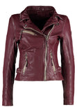 Biker / Motorcycle Jacket - Women Real Lambskin Leather Biker Jacket KW240 - Koza Leathers