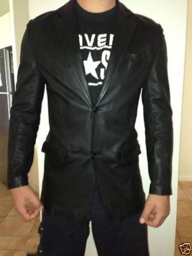 Men Real Sheepskin Leather Blazer KB016