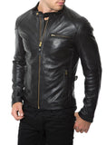 Men Real Lambskin Leather Jacket KM027