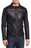 Biker Jacket - Men Real Lambskin Leather Jacket KM027 - Koza Leathers