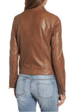 Biker / Motorcycle Jacket - Women Real Lambskin Leather Biker Jacket KW335 - Koza Leathers