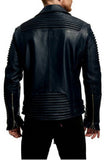 Biker Jacket - Men Real Lambskin Motorcycle Leather Biker Jacket KM435 - Koza Leathers