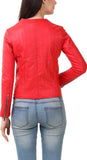 Biker / Motorcycle Jacket - Women Real Lambskin Leather Biker Jacket KW418 - Koza Leathers