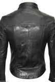 Men's Genuine Lambskin Leather Shirt Jacket MSH008