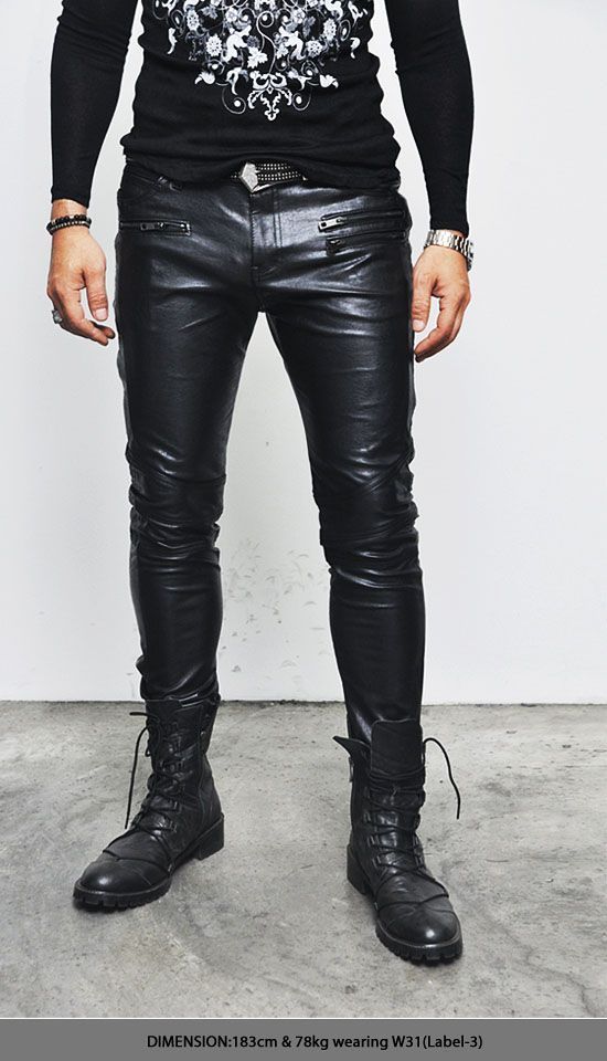ASOS DESIGN tapered pants in leather look in black | ASOS