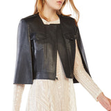 Biker / Motorcycle Jacket - Women Real Lambskin Leather Biker Jacket KW447 - Koza Leathers