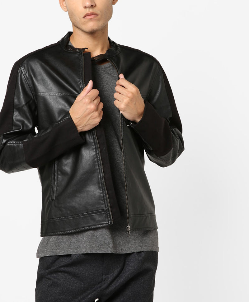 Biker Jacket - Men Real Lambskin Motorcycle Leather Biker Jacket KM657 - Koza Leathers