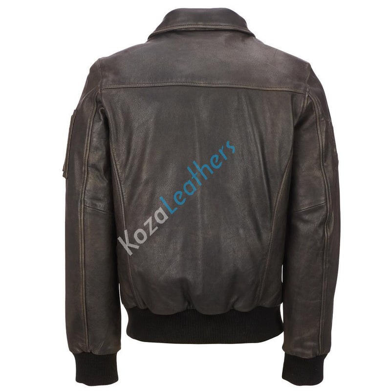 Biker Jacket - Men Real Lambskin Motorcycle Leather Biker Jacket KM185 - Koza Leathers