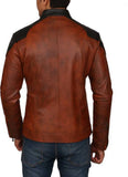 Biker Jacket - Men Real Lambskin Motorcycle Leather Biker Jacket KM437 - Koza Leathers