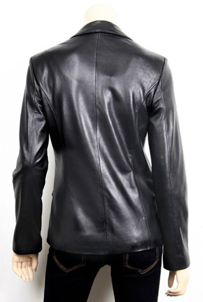 Koza Leathers Women's Real Lambskin Leather Blazer BW049