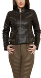 Biker / Motorcycle Jacket - Women Real Lambskin Leather Biker Jacket KW421 - Koza Leathers