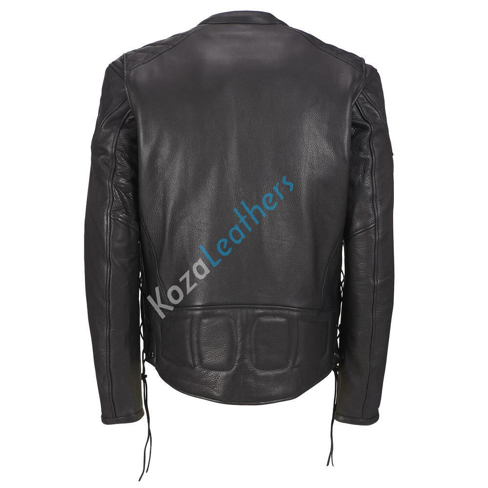 Leathers Men's Genuine Lambskin Bomber Leather Jacket NJ036