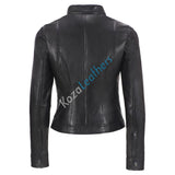 Biker / Motorcycle Jacket - Women Real Lambskin Leather Biker Jacket KW145 - Koza Leathers