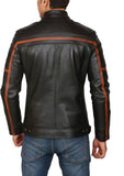 Biker Jacket - Men Real Lambskin Motorcycle Leather Biker Jacket KM438 - Koza Leathers