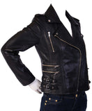 Biker / Motorcycle Jacket - Women Real Lambskin Leather Biker Jacket KW059 - Koza Leathers