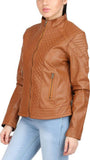 Biker / Motorcycle Jacket - Women Real Lambskin Leather Biker Jacket KW422 - Koza Leathers