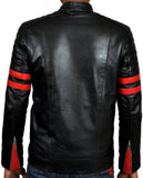Biker Jacket - Men Real Lambskin Motorcycle Leather Biker Jacket KM439 - Koza Leathers