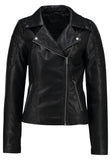 Biker / Motorcycle Jacket - Women Real Lambskin Leather Biker Jacket KW245 - Koza Leathers