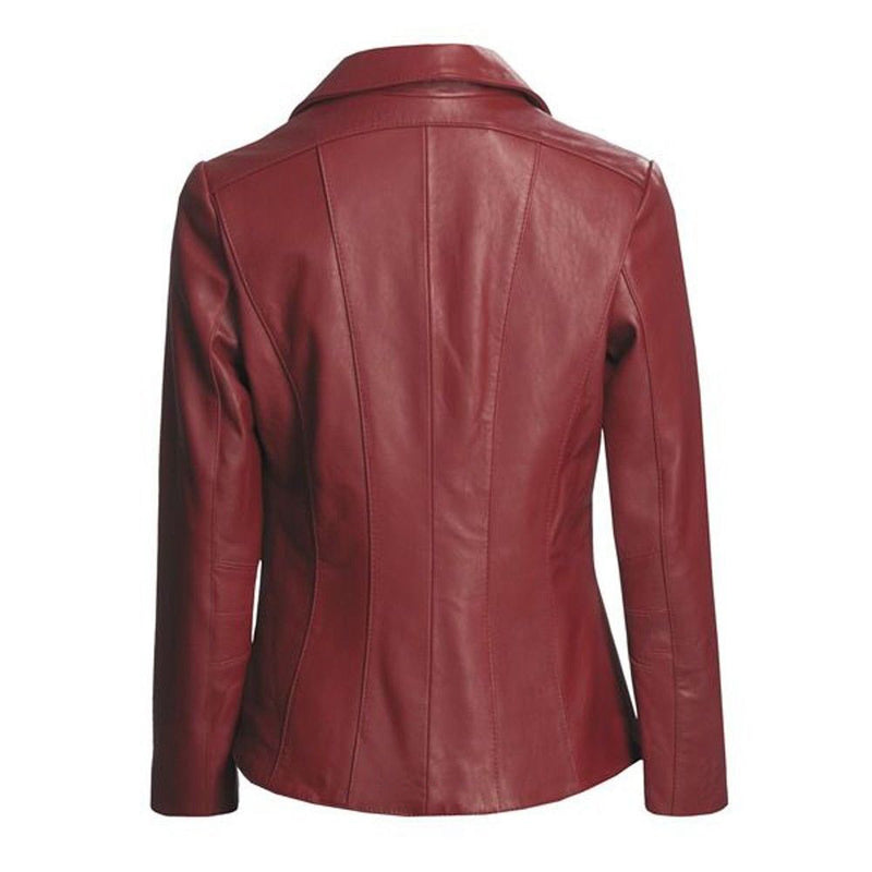 Koza Leathers Women's Real Lambskin Leather Blazer BW051