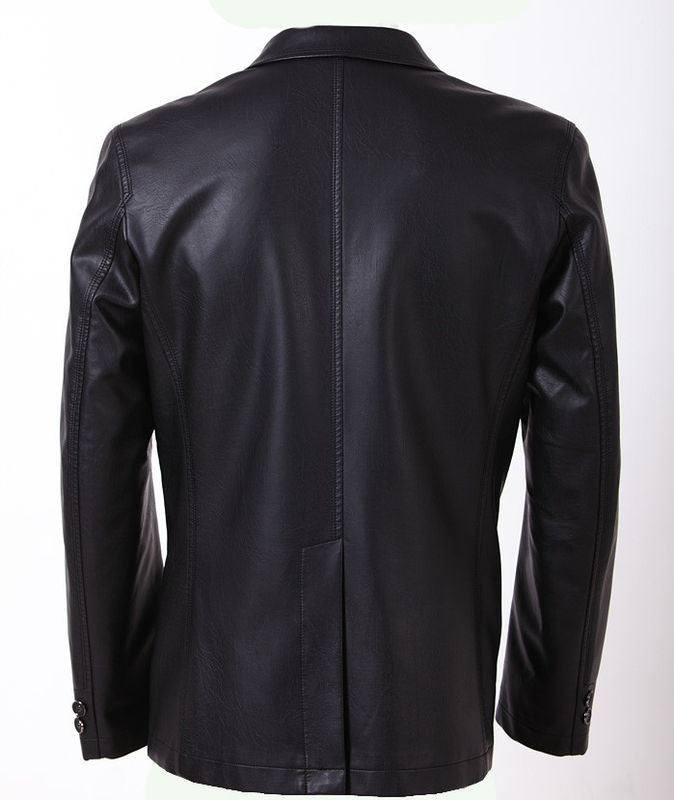 Leather Blazer - Men Real Sheepskin Leather Blazer KB012 - Koza Leathers