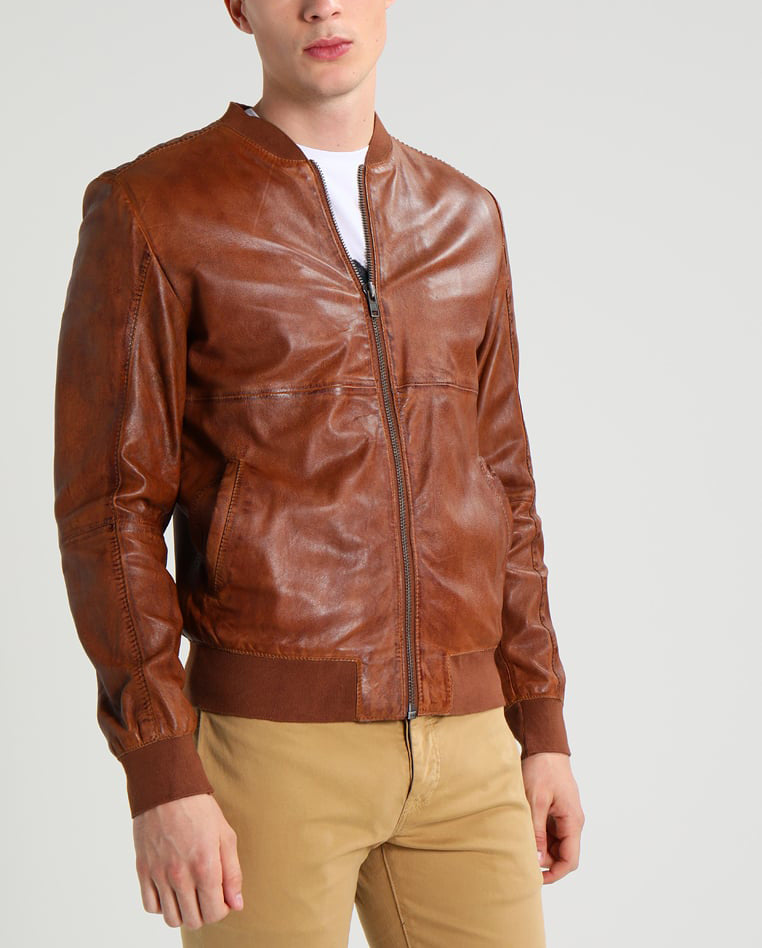 Biker Jacket - Men Real Lambskin Motorcycle Leather Biker Jacket KM292 - Koza Leathers