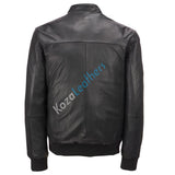 Koza Leathers Men's Genuine Lambskin Bomber Leather Jacket NJ038