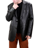 Leather Blazer - Men Real Sheepskin Leather Blazer KB013 - Koza Leathers