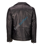 Biker Jacket - Men Real Lambskin Motorcycle Leather Biker Jacket KM189 - Koza Leathers